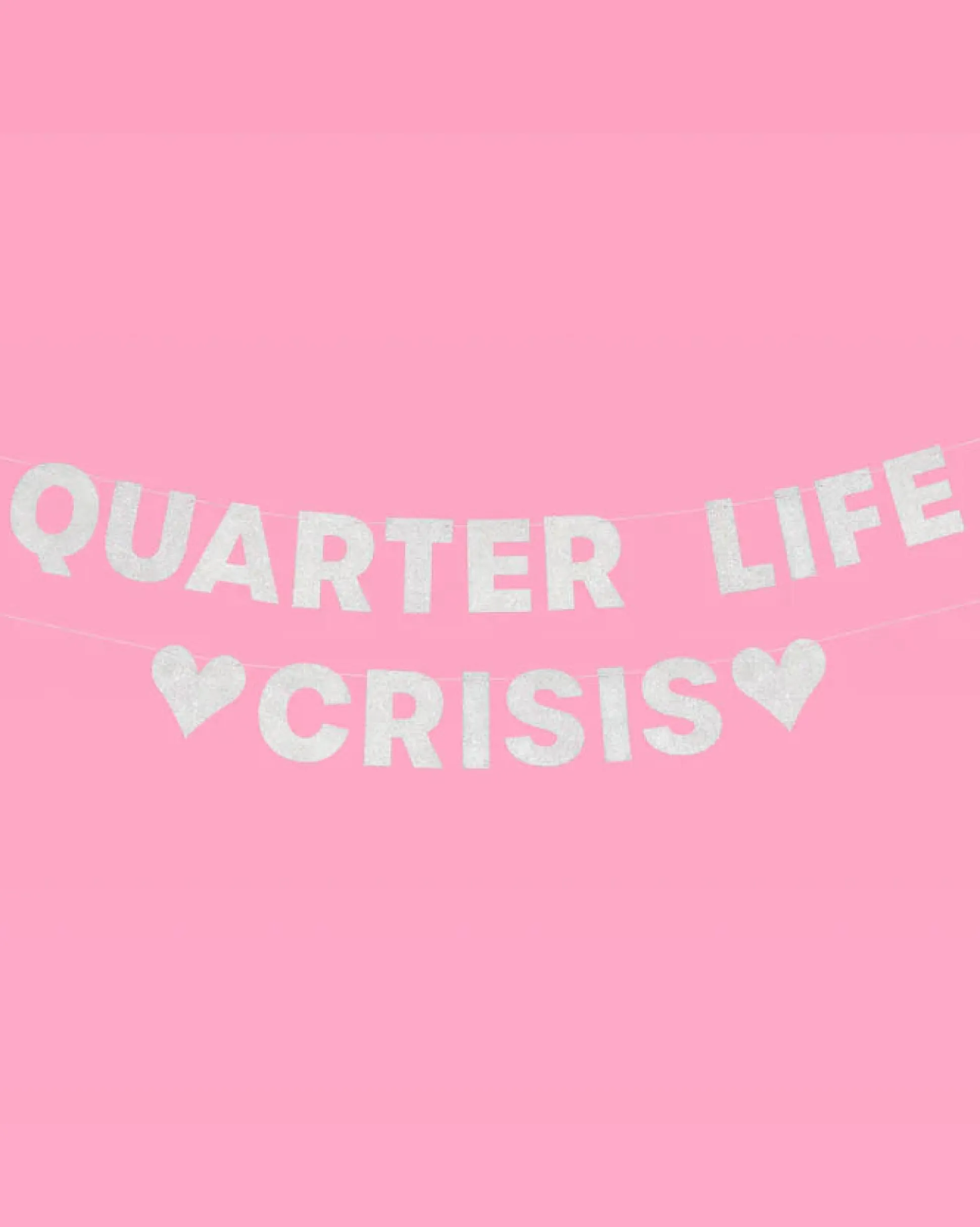 Crisis Averted Banner - Silver Glitter Banner