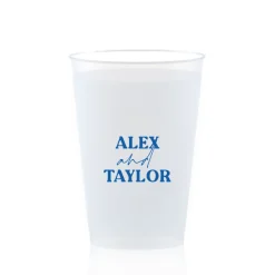 Custom Pasta Party Cup, Royal Blue Foil