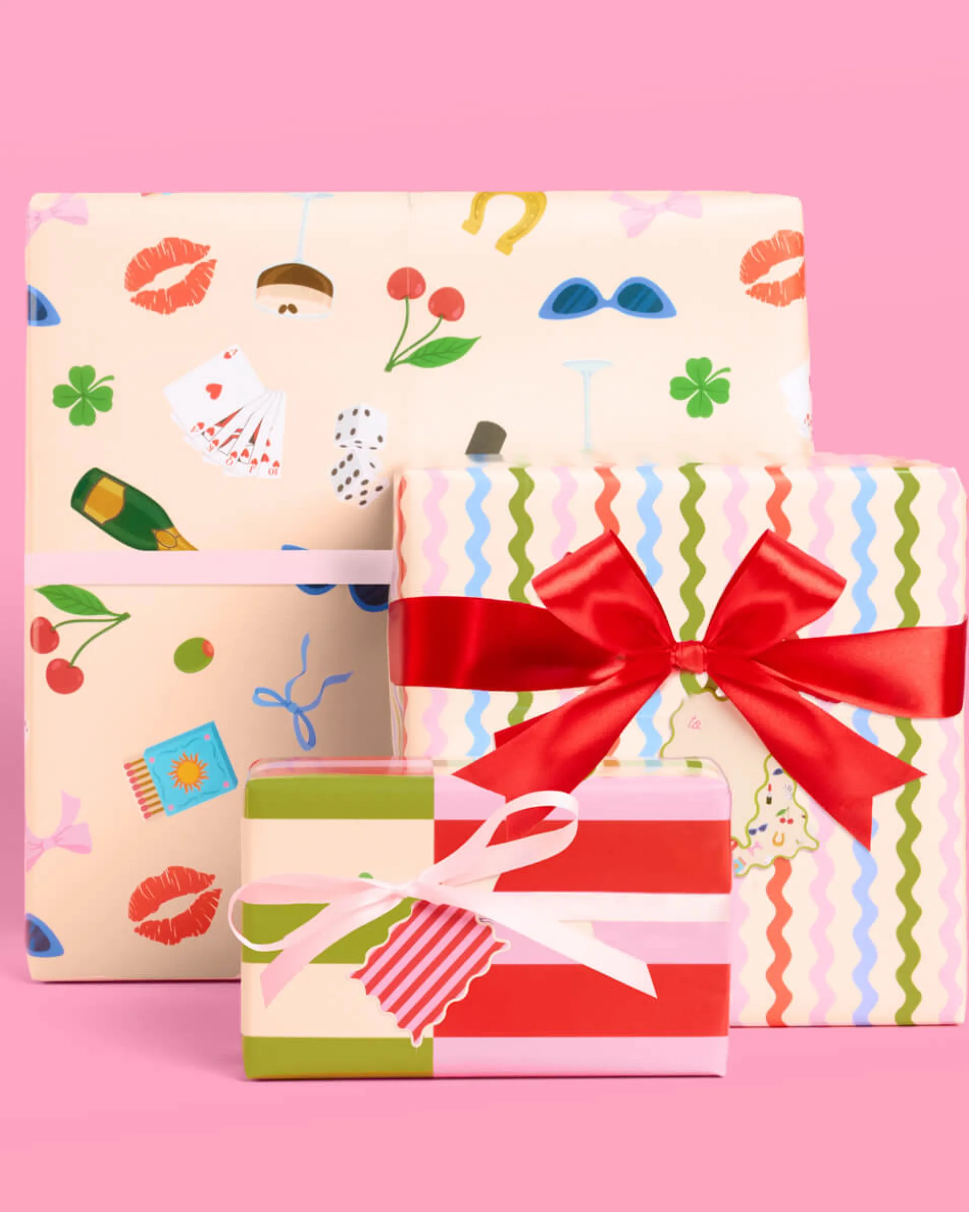 Cute Girl Wrapping Paper - 12 sheets + 16 tags