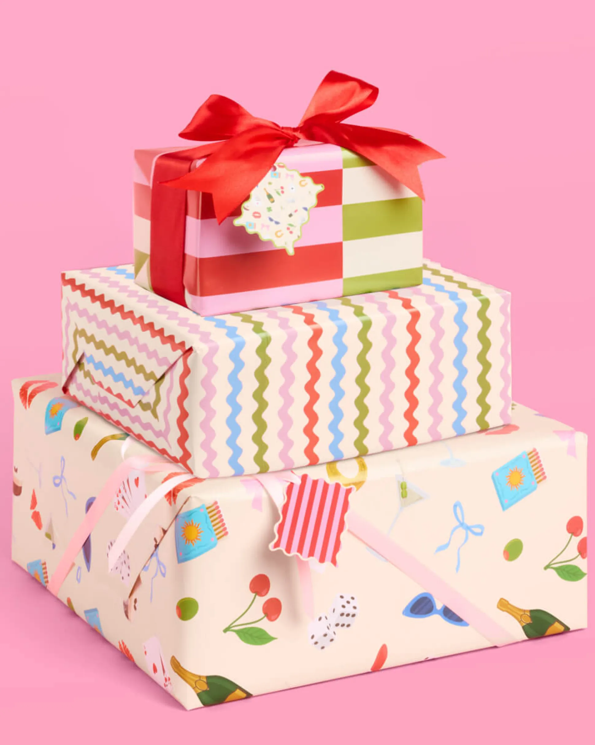 Cute Girl Wrapping Paper - 12 sheets + 16 tags