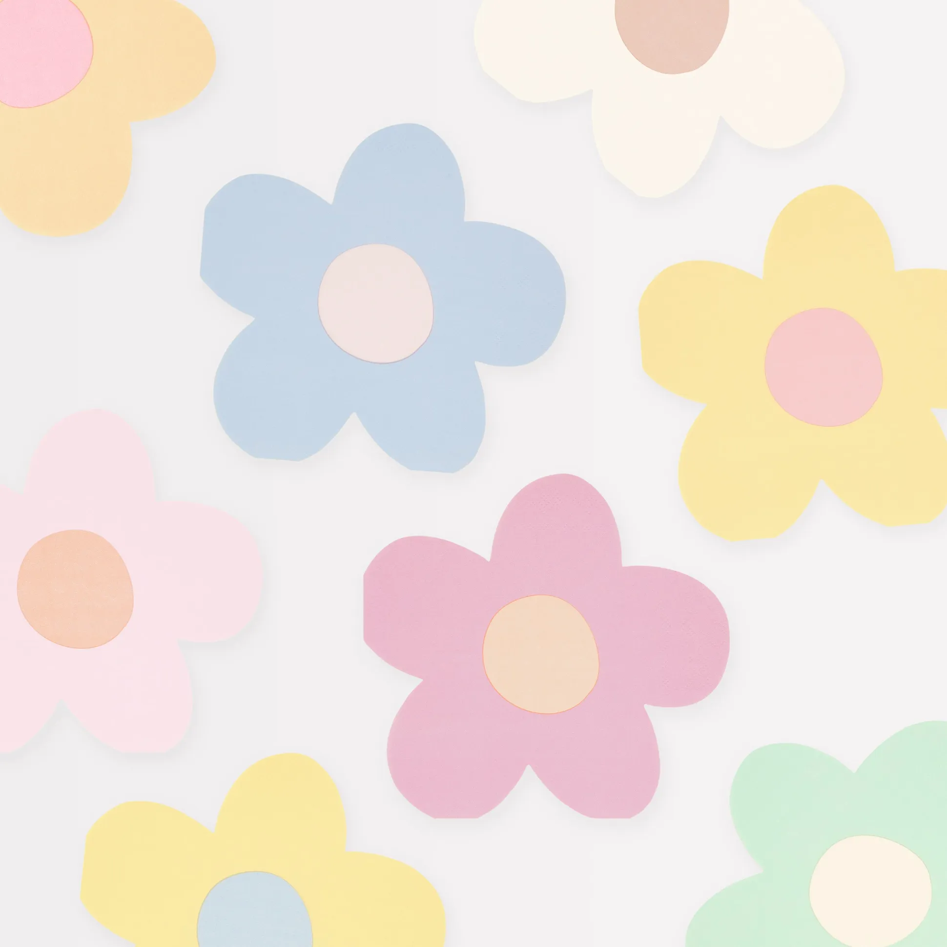 Daisy Shaped Napkins, Pack of 16
