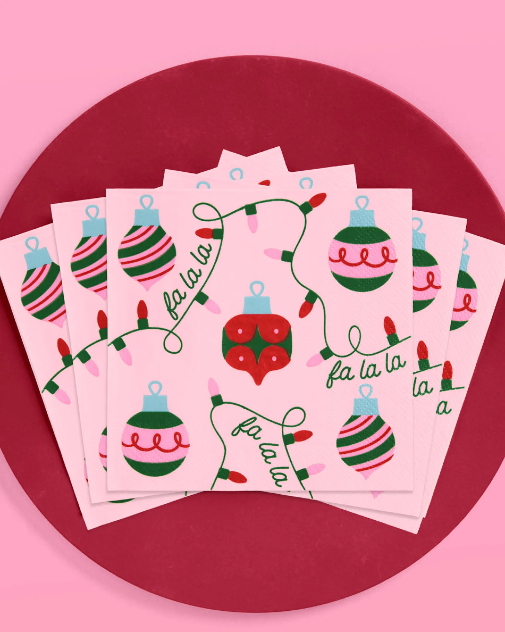 Deck the Halls Napkins - 25 square napkins