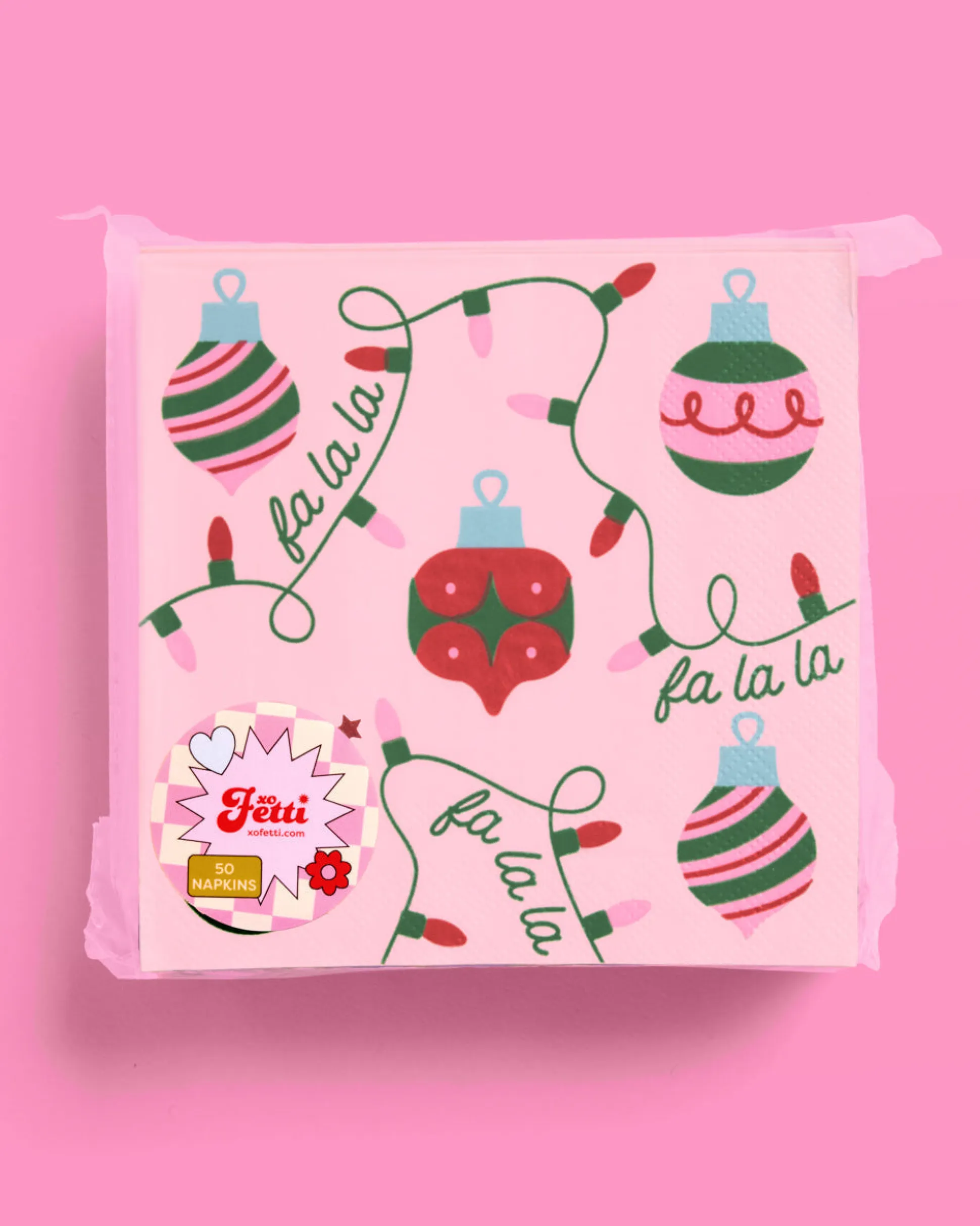 Deck the Halls Napkins - 25 square napkins