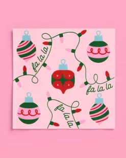 Deck the Halls Napkins - 25 square napkins