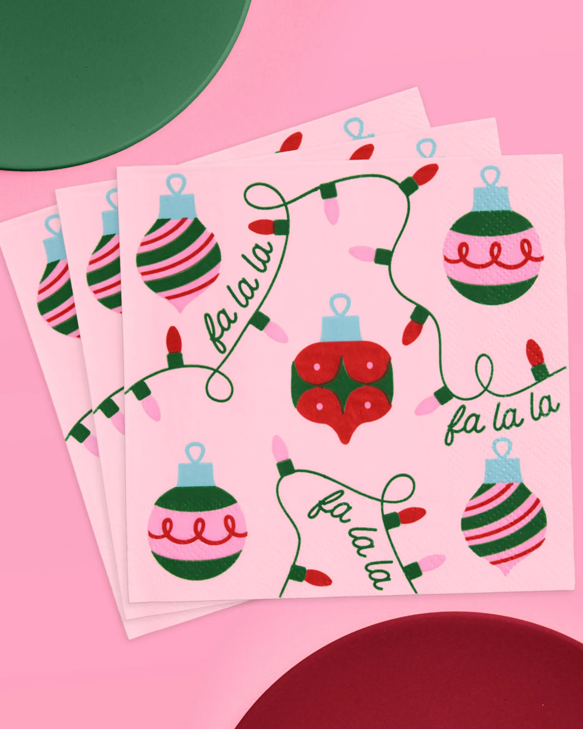 Deck the Halls Napkins - 25 square napkins