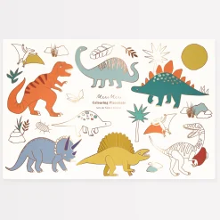 Dinosaurs Coloring Placemats, Pack of 8