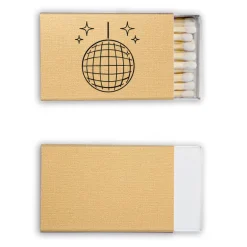 Disco Ball Custom Matches, Black Foil
