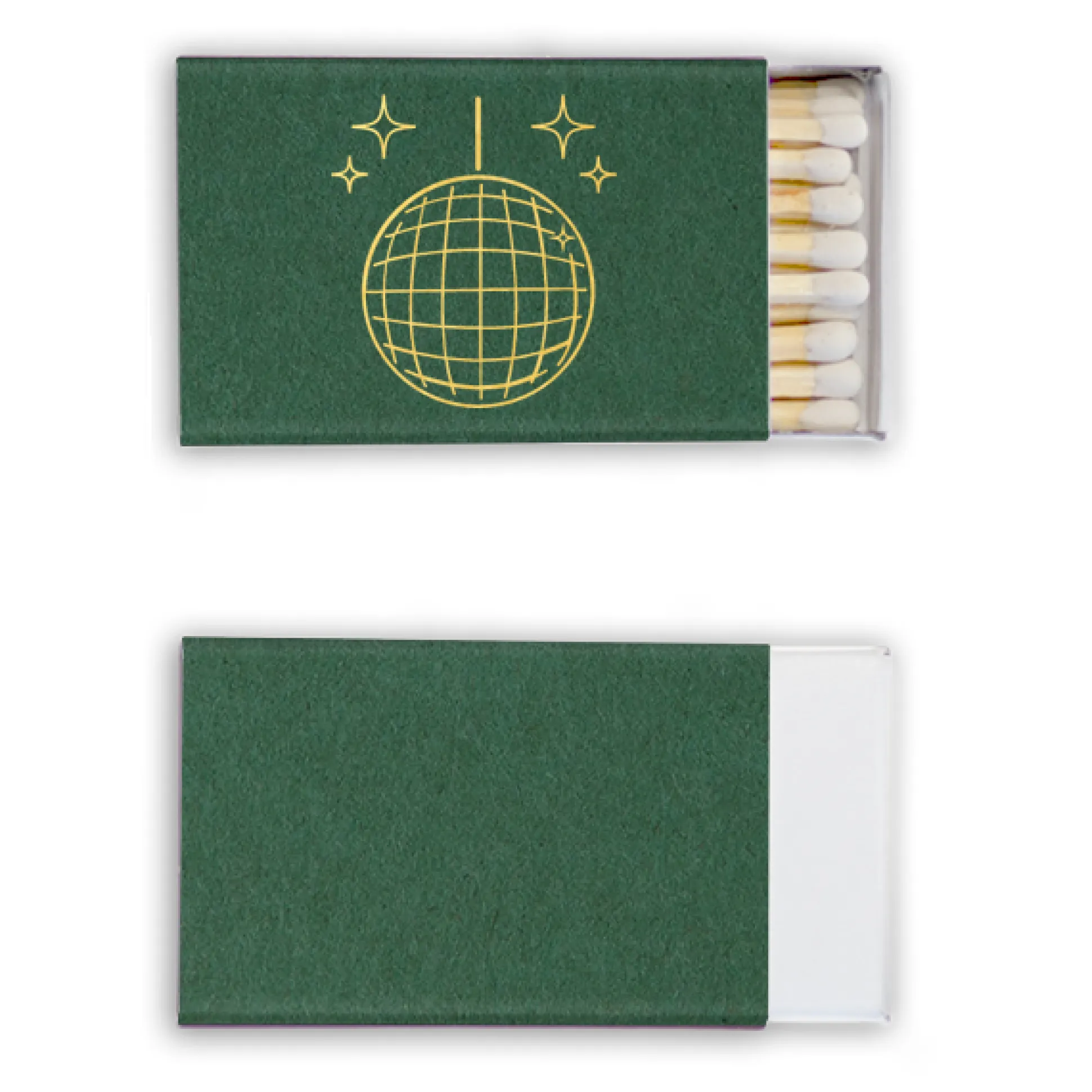 Disco Ball Custom Matches, Gold Foil