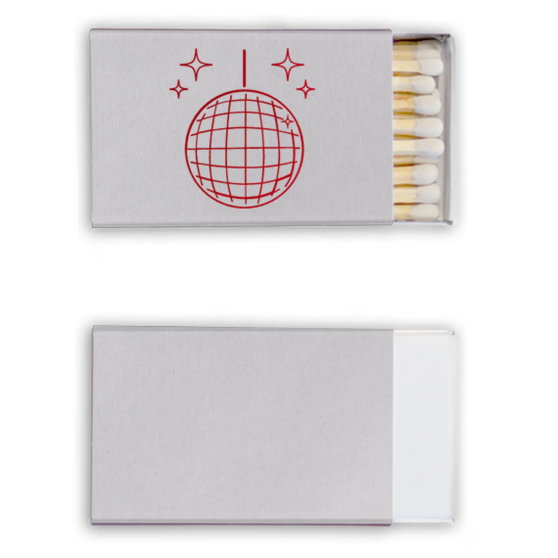Disco Ball Custom Matches, Red Foil