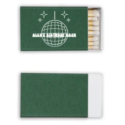Disco Ball Custom Matches, White Foil