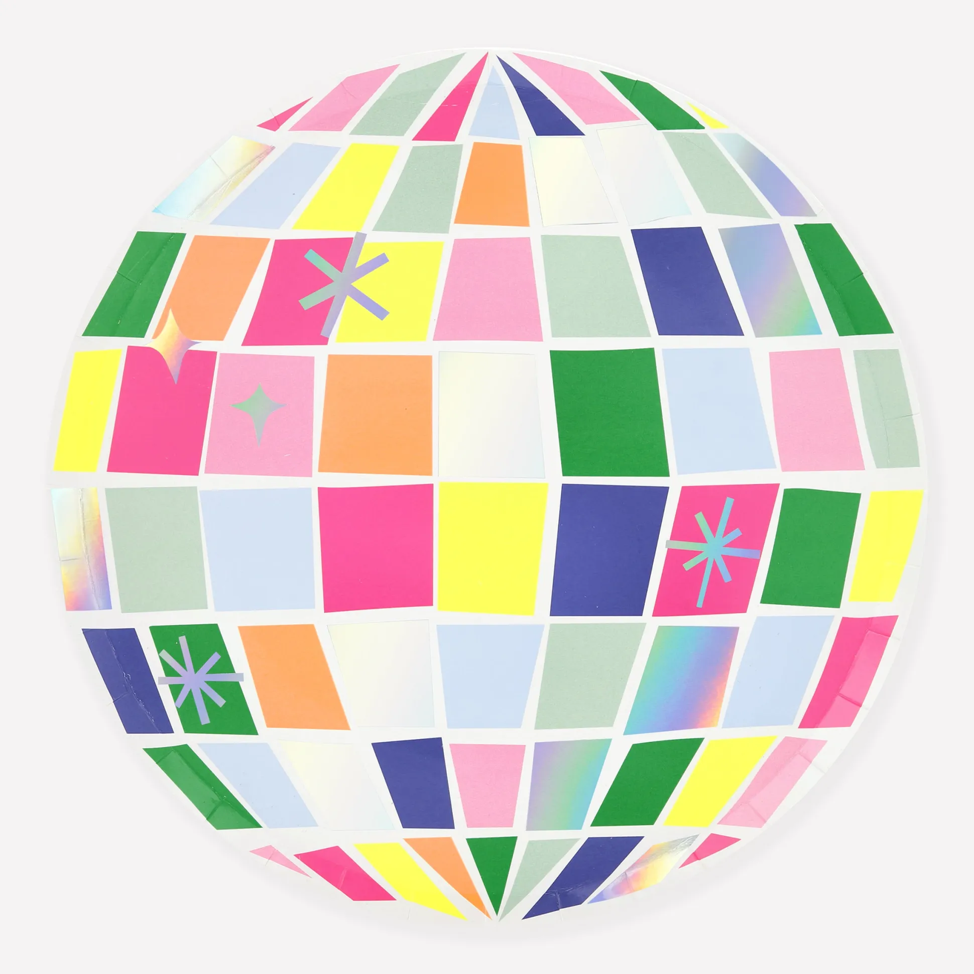 Disco Ball Large Plates (x 8)