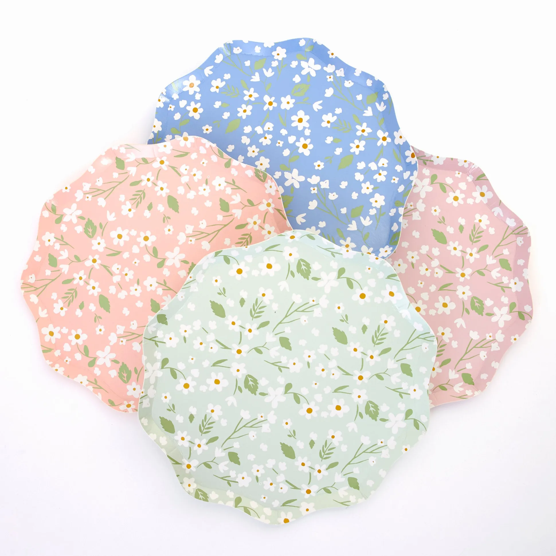 Ditsy Floral Side Plates, Assorted Set of 12