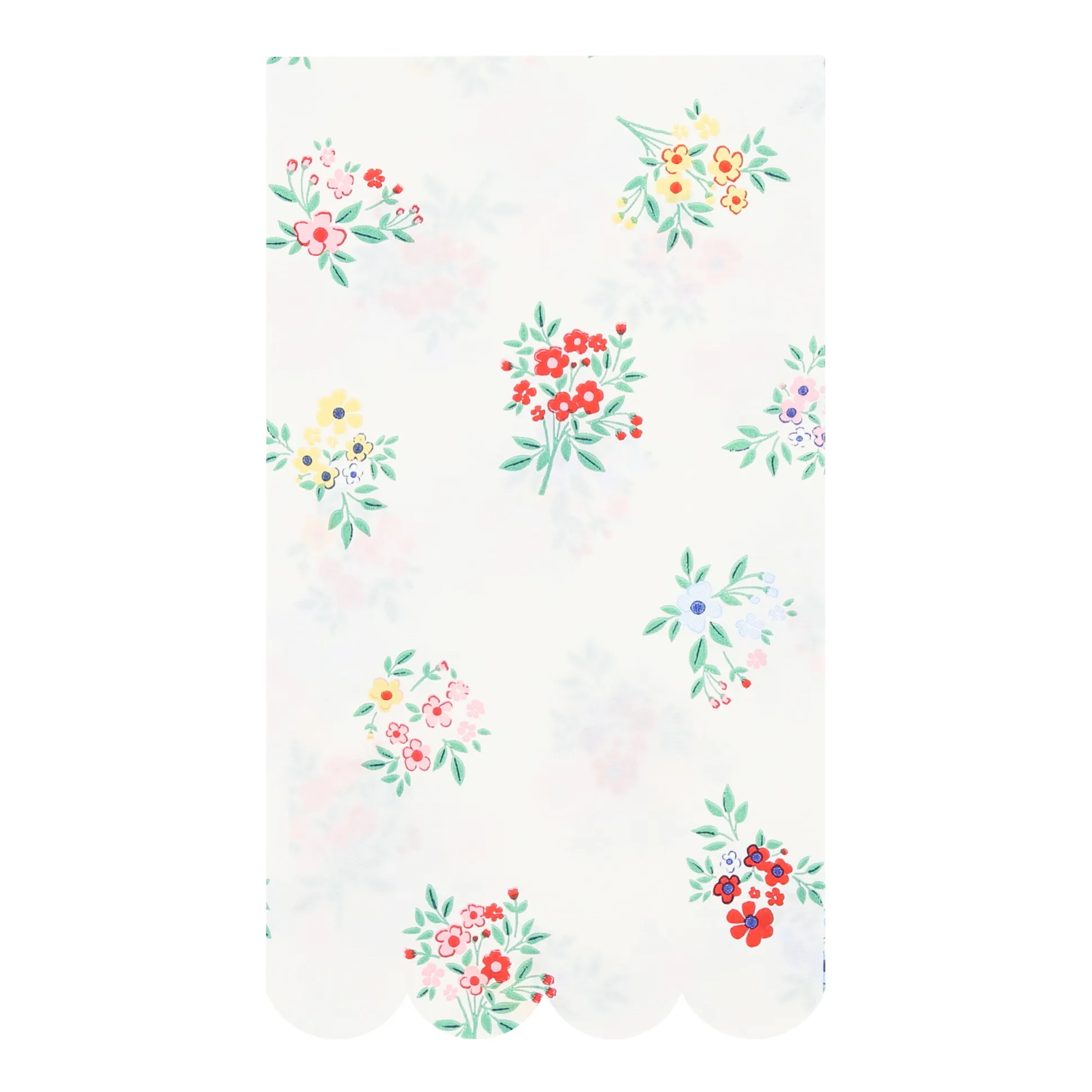 Ditsy Posy Scalloped Guest Towels, Pack of 16