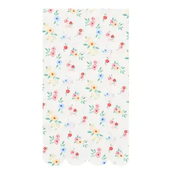 Ditsy Posy Scalloped Guest Towels, Pack of 16