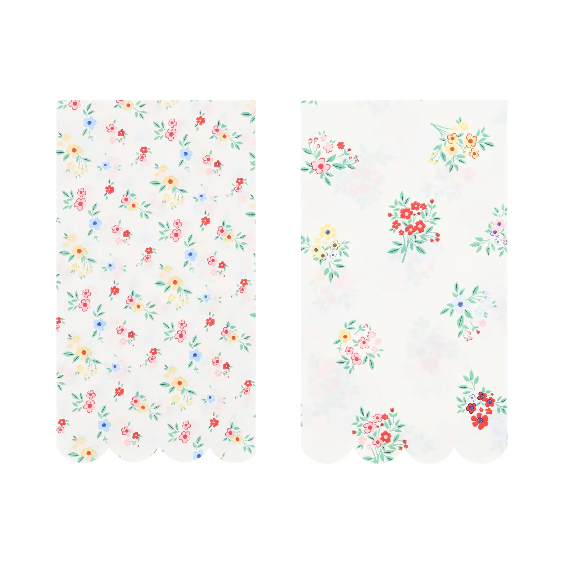 Ditsy Posy Scalloped Guest Towels, Pack of 16