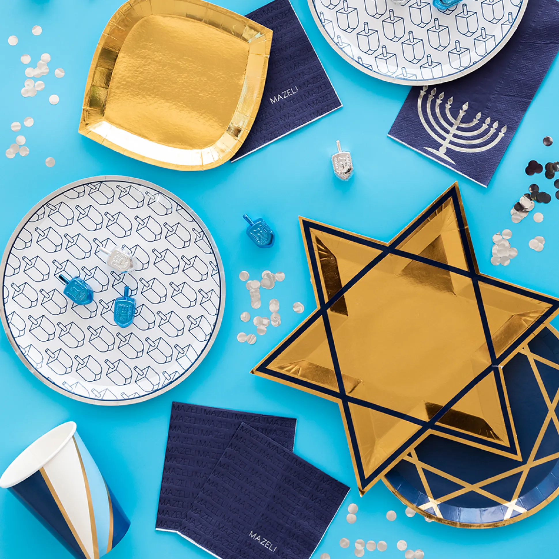 Dreidel Dinner Plates, Set of 8