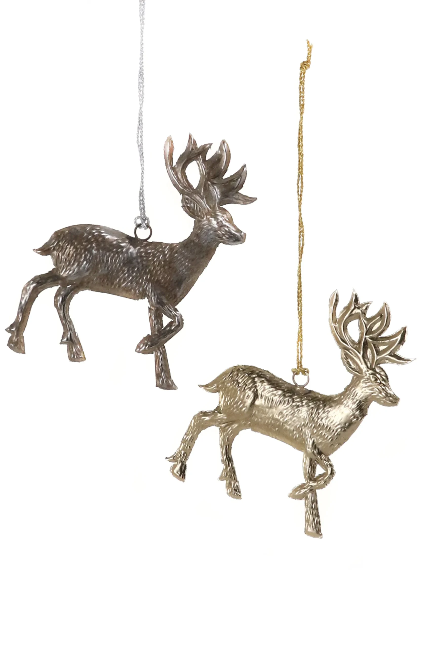 Dresden Stag Ornaments, Set of 6