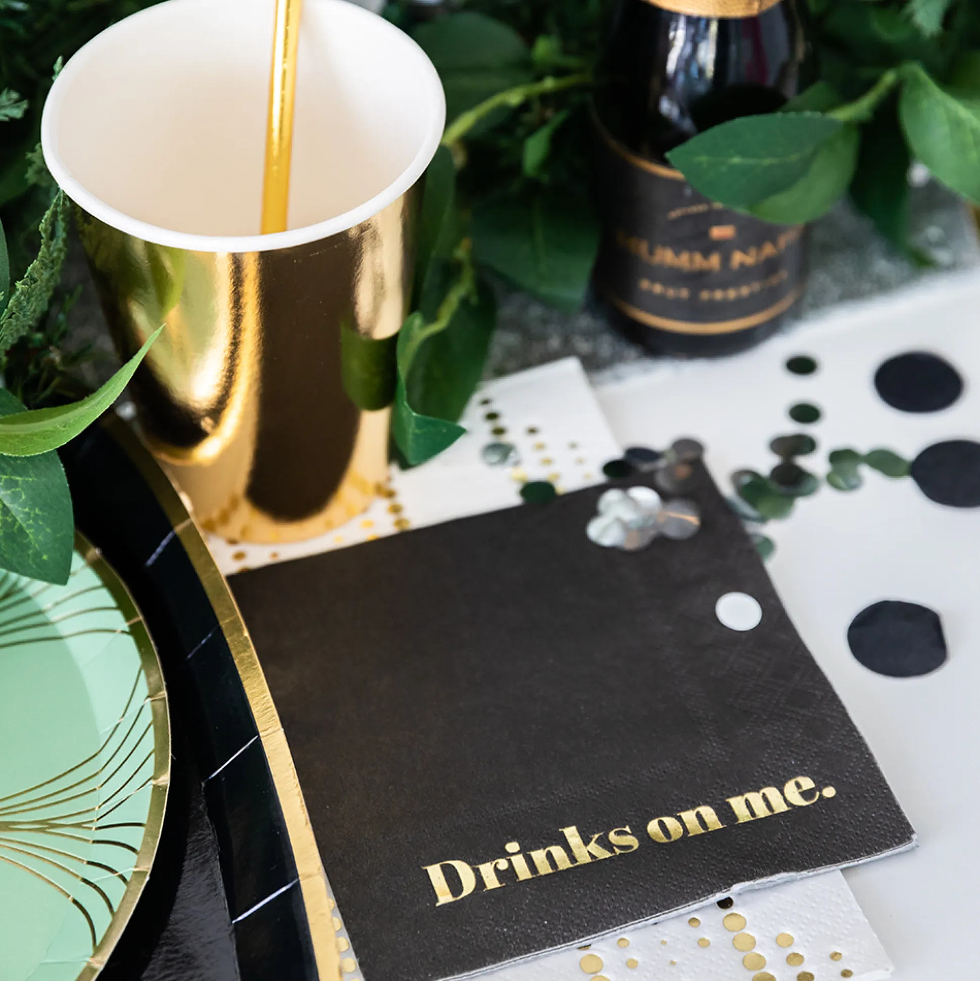 Drinks On Me Witty Cocktail Napkins, Pack of 20
