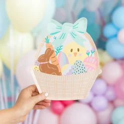 Easter Fun Large Basket Plates, Pack of 8