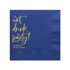 Eat, Drink, Party Cocktail Napkin, Gold Foil