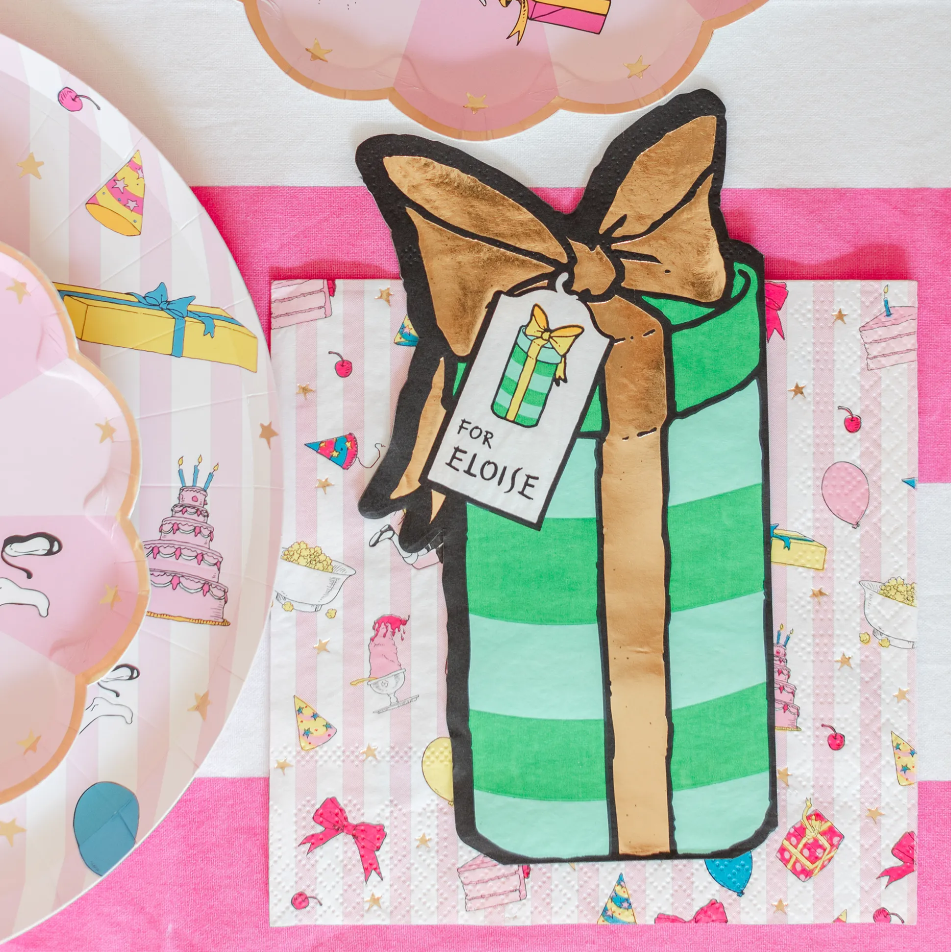 Eloise Birthday Pattern Large Napkins, Set of 16