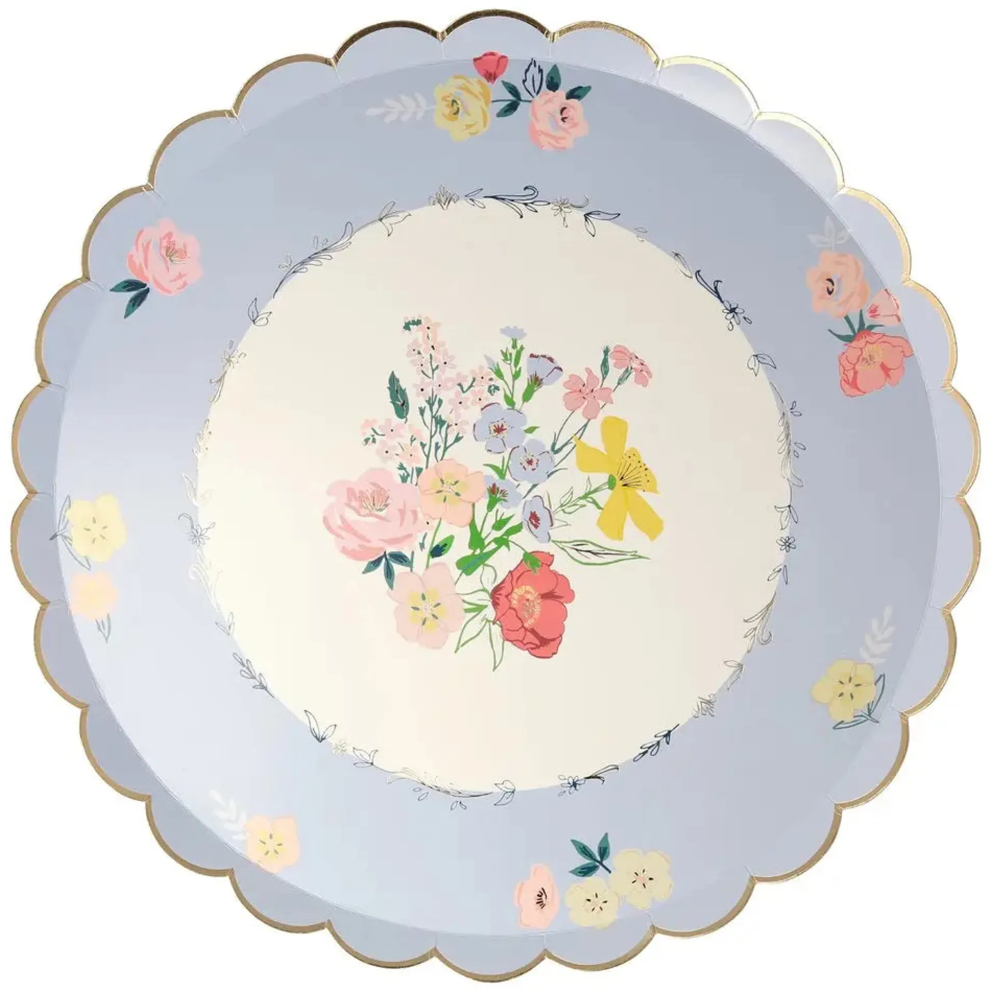 English Garden Dinner Plates, Pack of 8