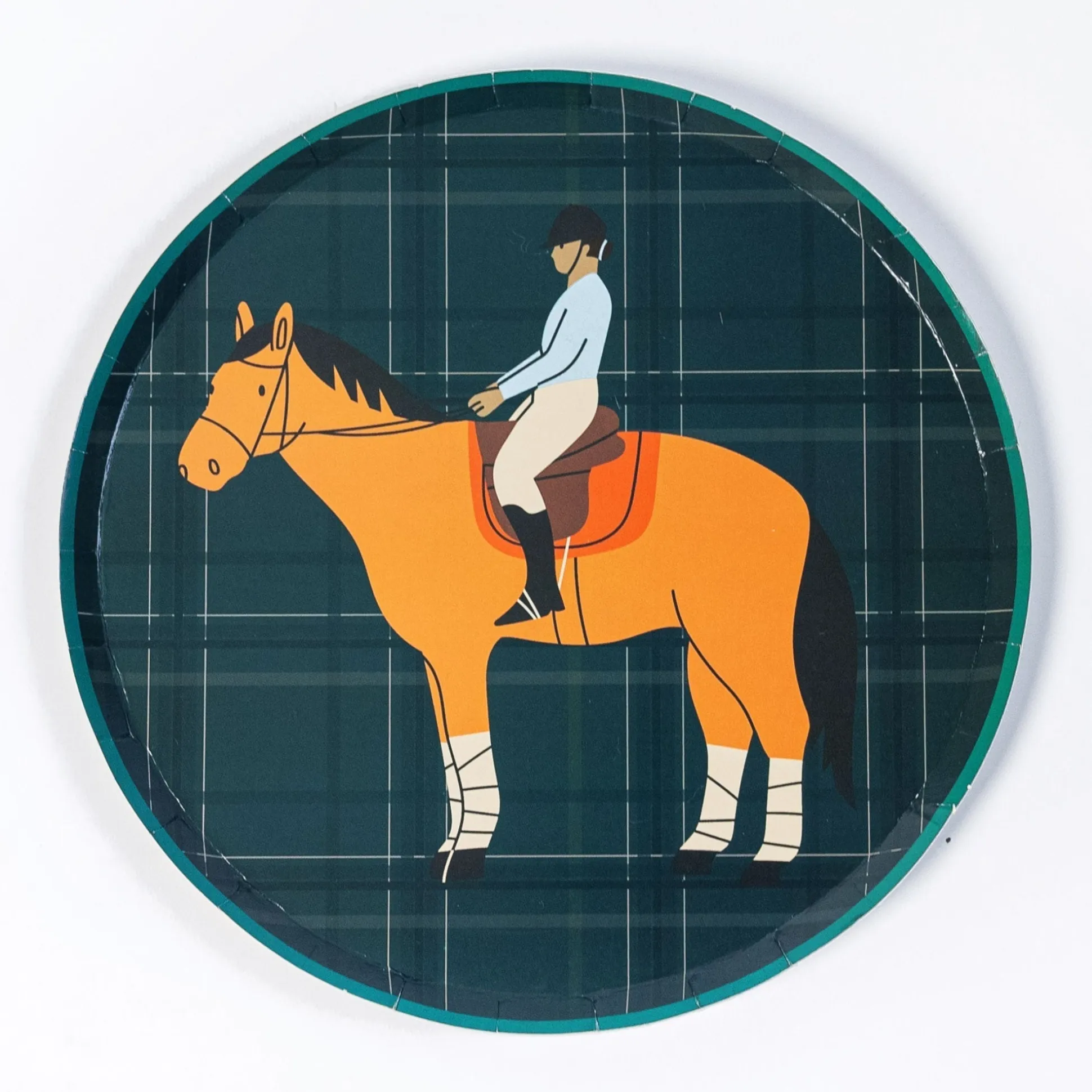Equestrian Horse Dessert Plates, Set of 12