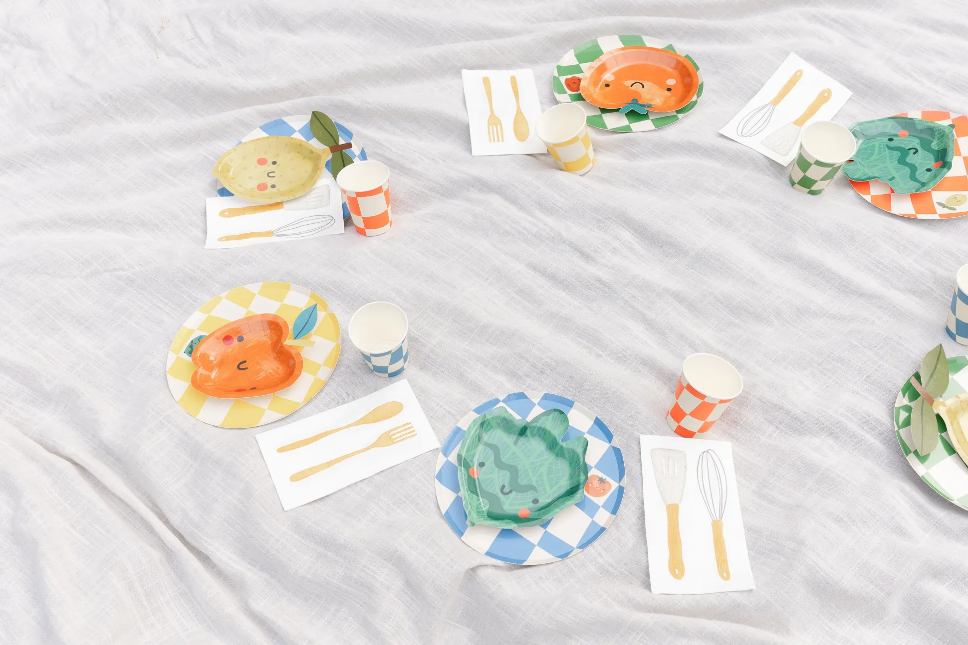 Essential Checkered Chef Party Pack for 12