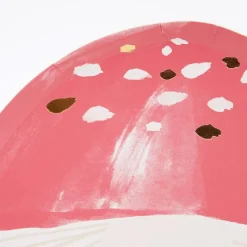 Fairy Mushroom Plates, Pack of 8