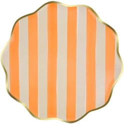 Fall Stripe Dinner Plates, Pack of 8