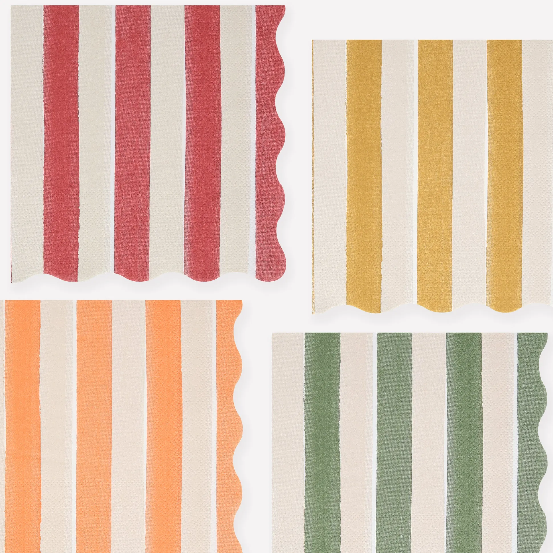 Fall Stripe Large Napkins, Pack of 16