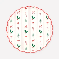 Festive Icon Stripes Side Plates, Pack of 8