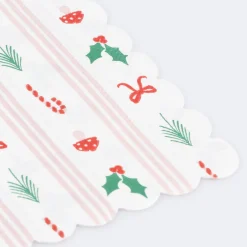 Festive Icon Stripes Small Napkins, Pack of 16