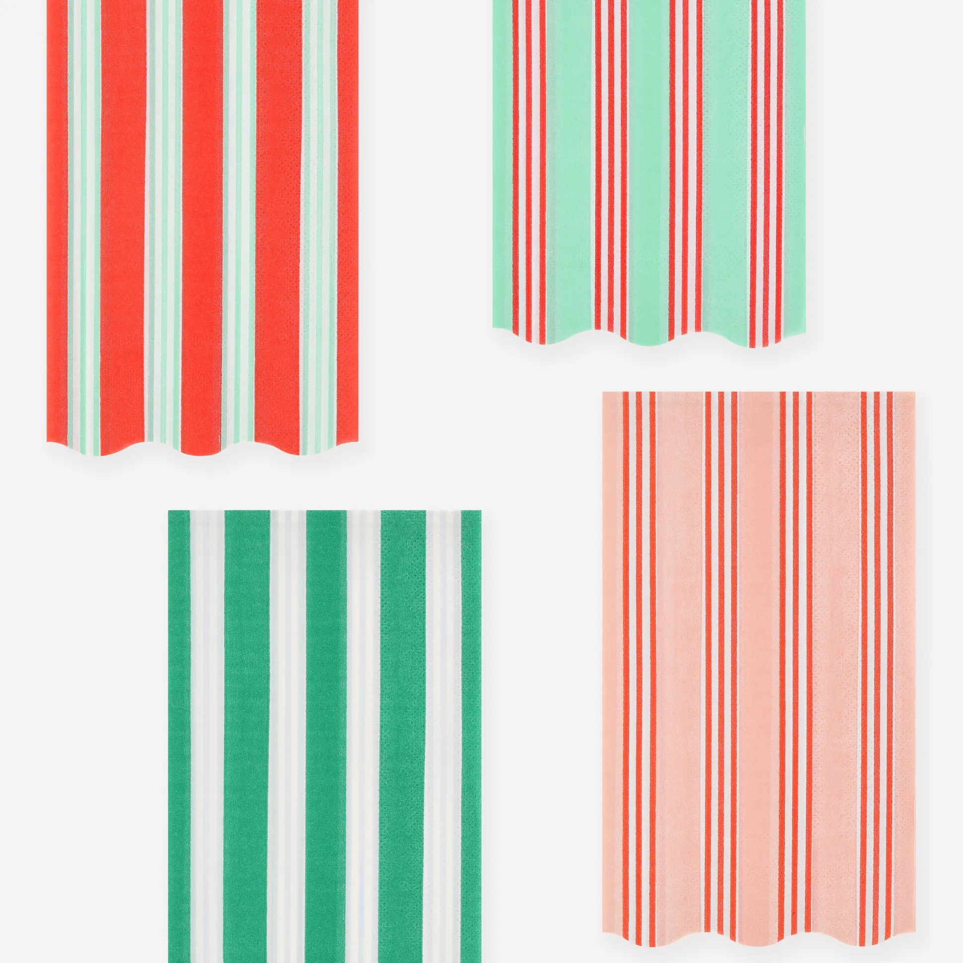Festive Stripe Guest Towels, Pack of 16