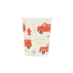 Fire Truck Cups, Pack of 8