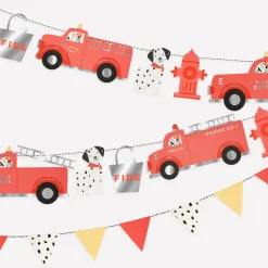 6' Fire Truck Garland