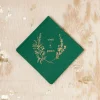 Floral Names Custom Cocktail Napkin, Gold Foil