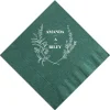 Floral Names Custom Cocktail Napkin, White Foil