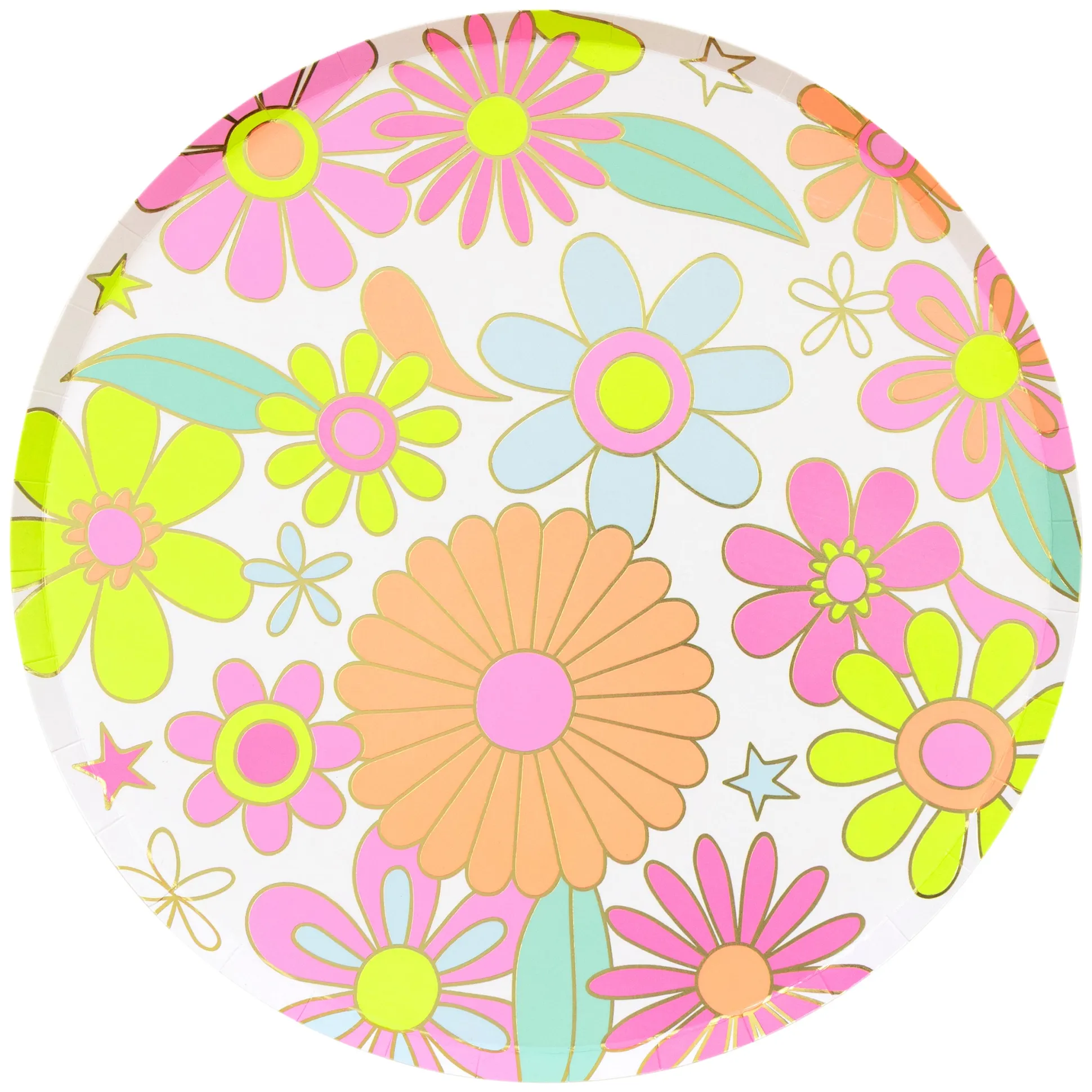 Flower Power Dinner Plates (x 8)