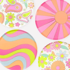 Flower Power Dinner Plates (x 8)
