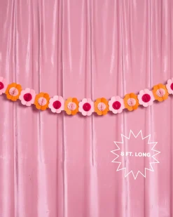 Flower Power Garland - 3D paper banner