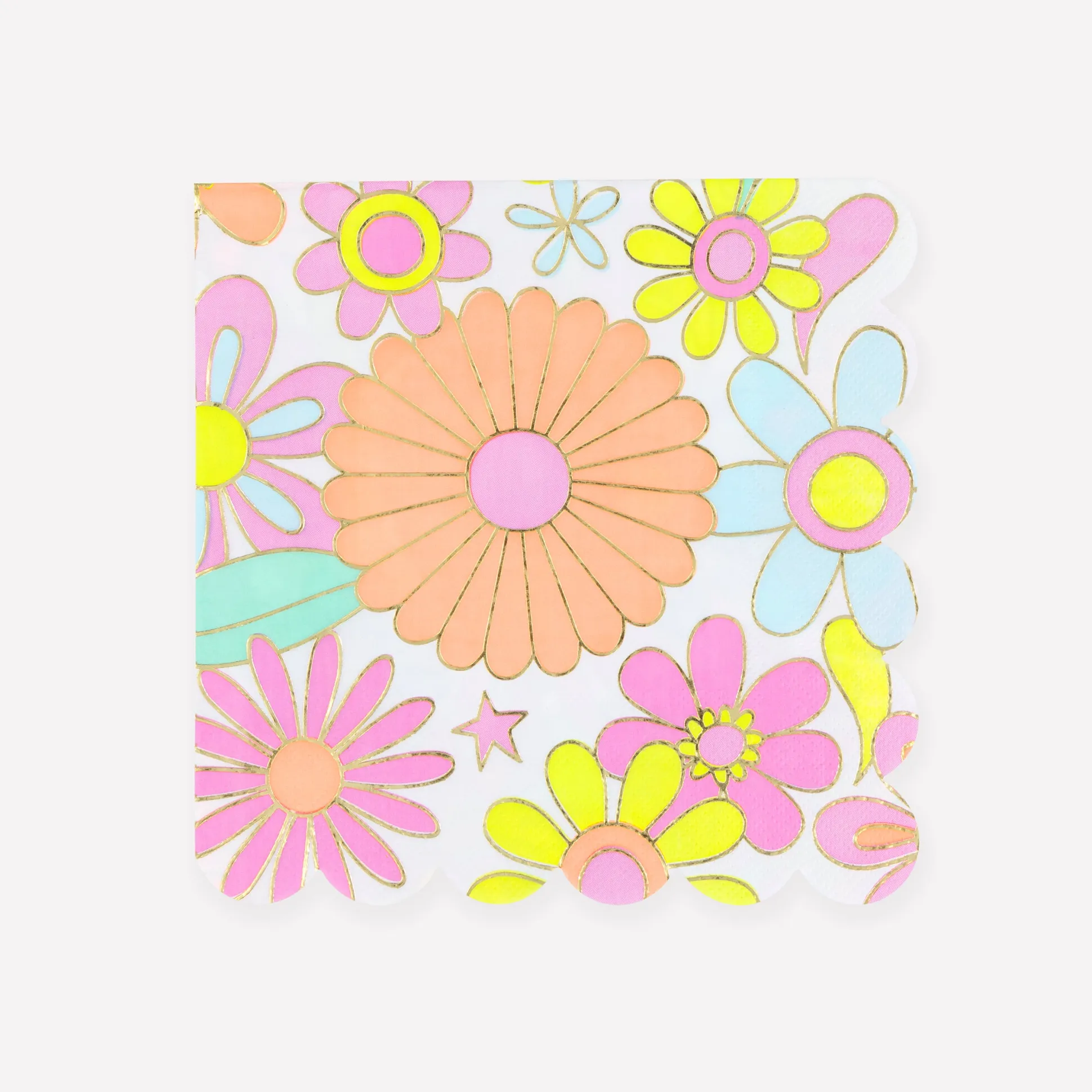 Flower Power Large Napkins (x 16)