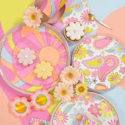 Flower Power Side Plates (x 8)