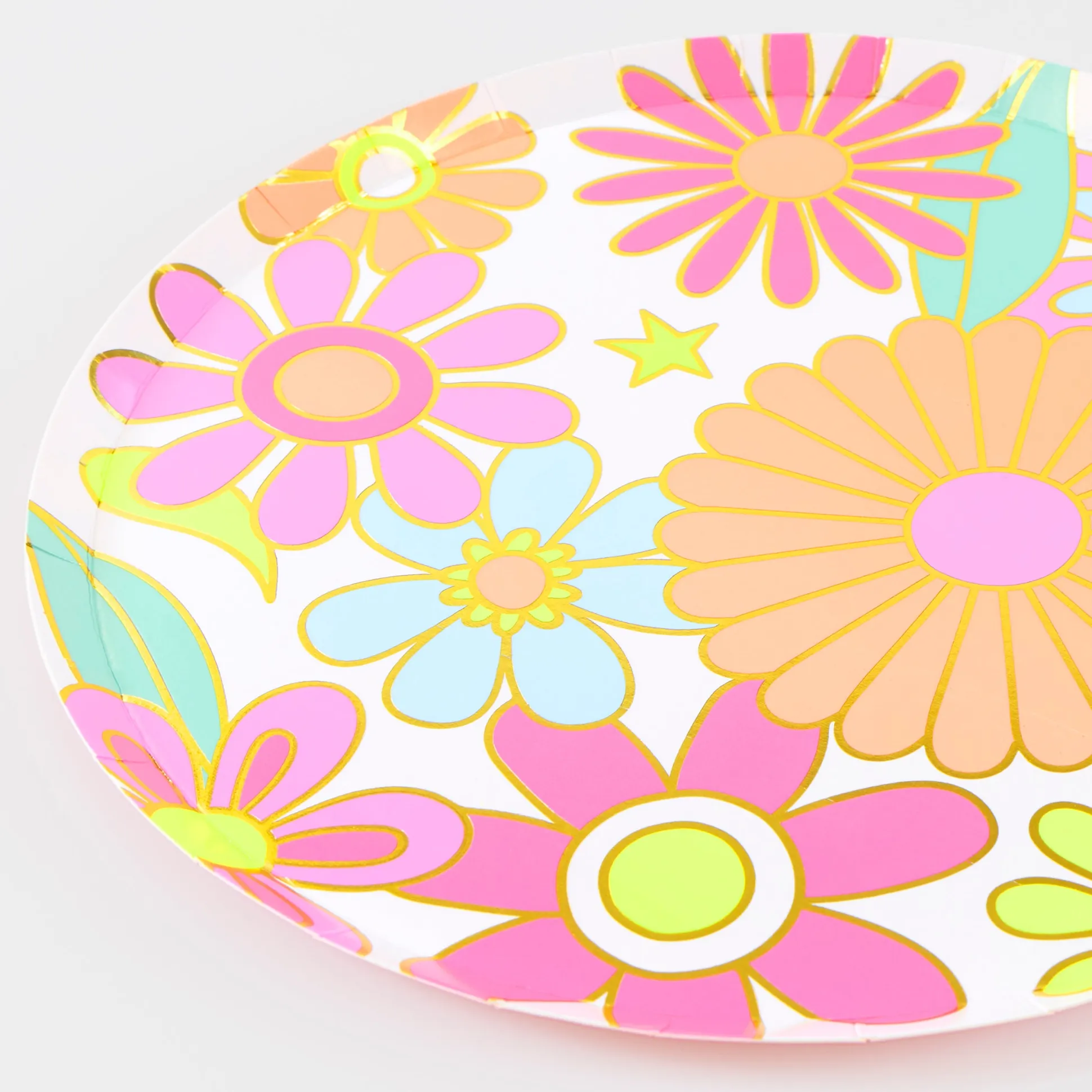 Flower Power Side Plates (x 8)