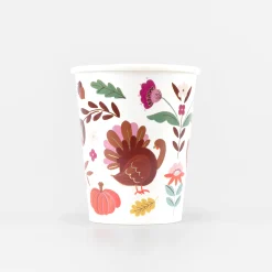 Folk Fall Cups, Pack of 8