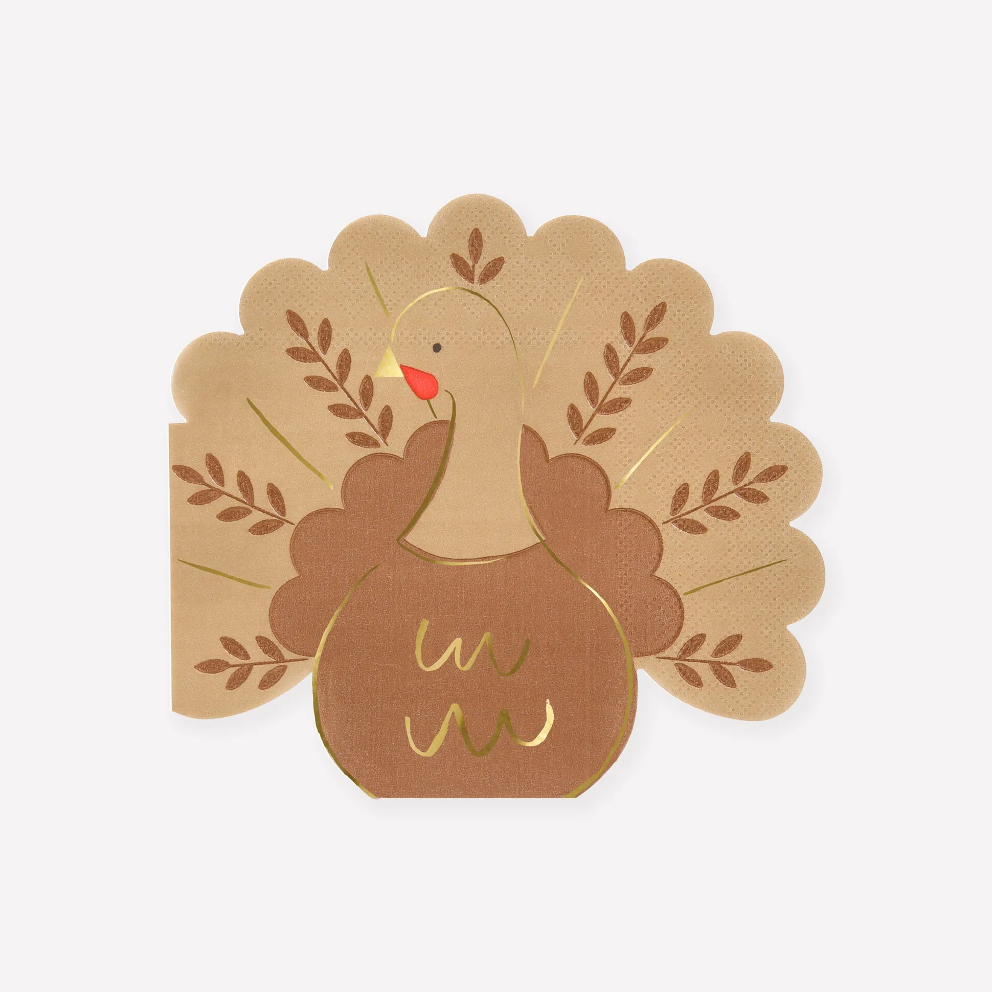 Folk Turkey Napkins, Pack of 16