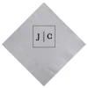 Frames Initial Custom Cocktail Napkin, Black Foil