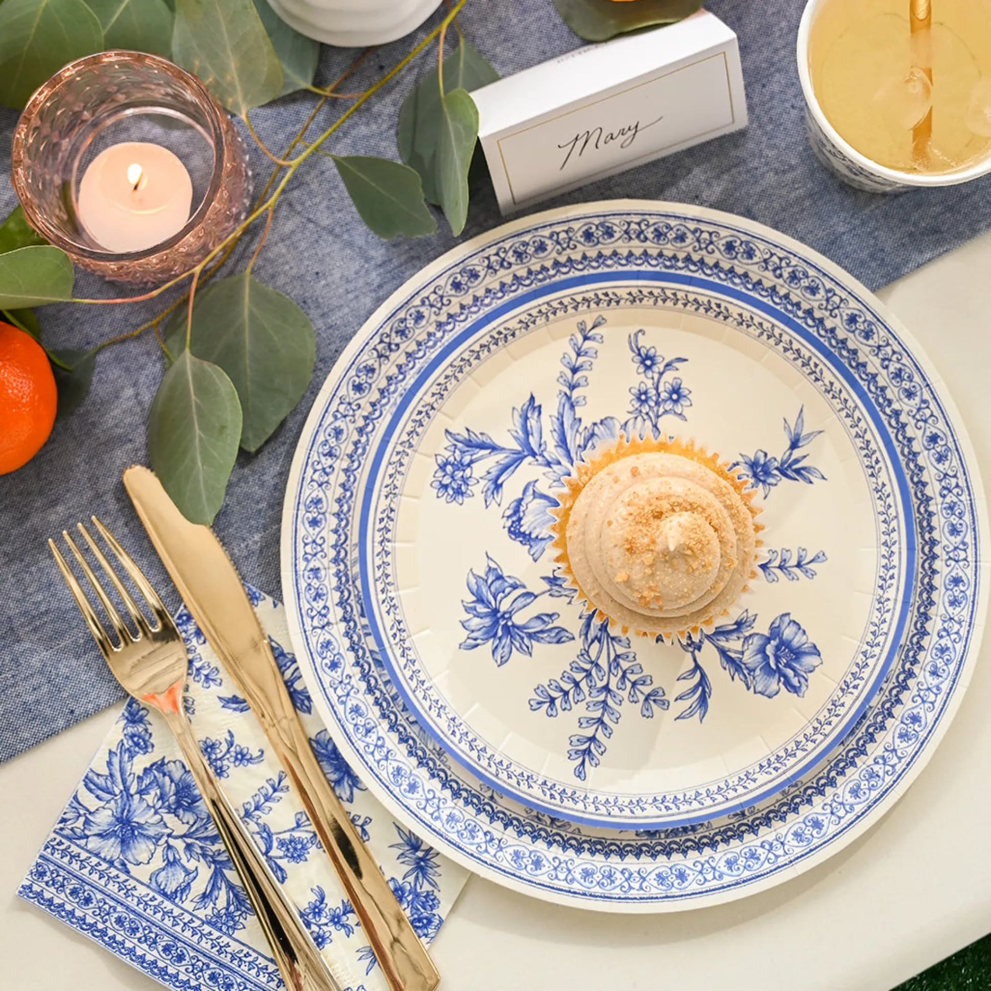 French Toile Small Plates, 10 per pack