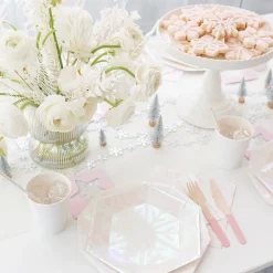 Frosted Large Plates, Pack of 8