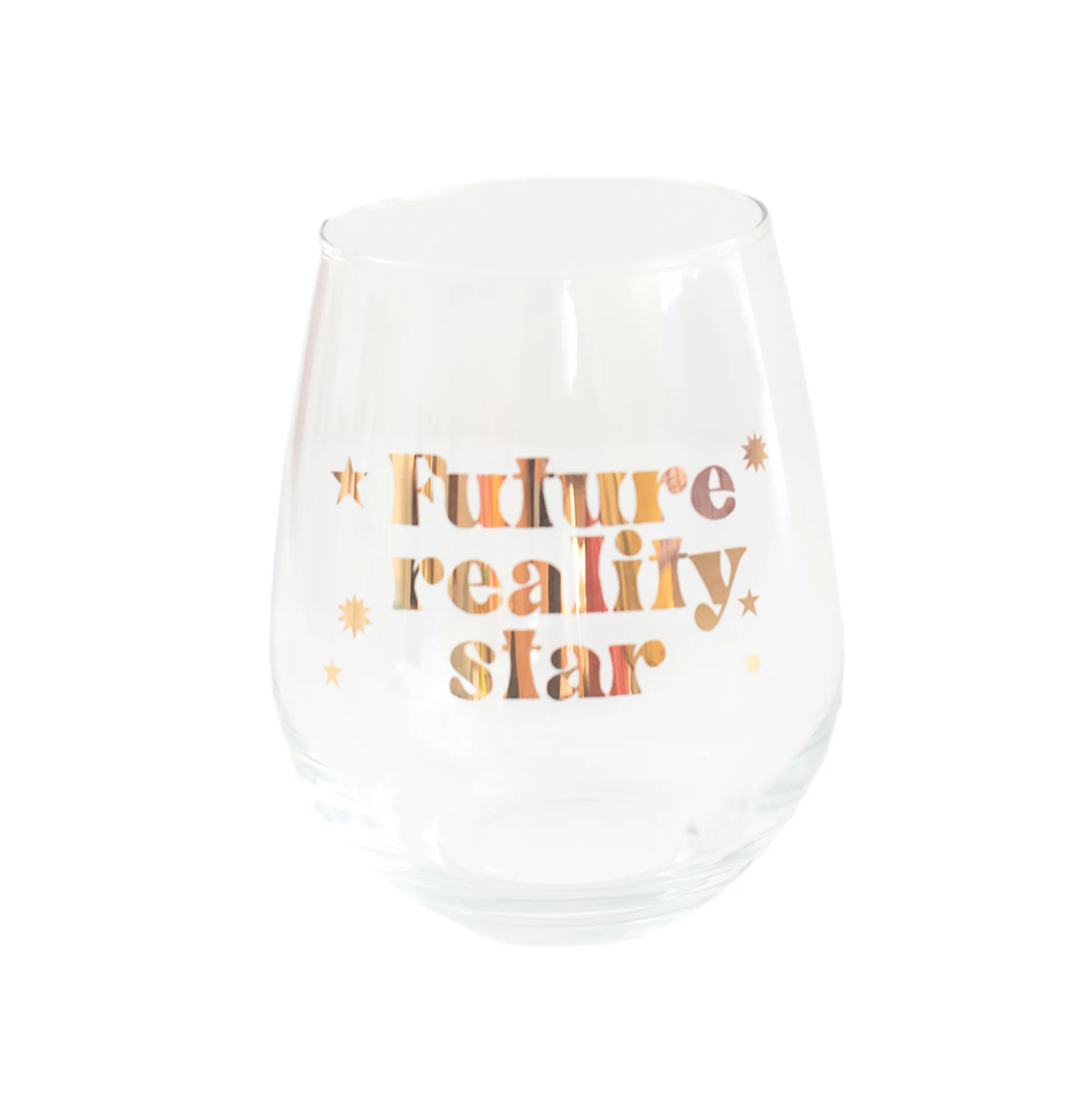 Future Reality Star Witty Wine Glass